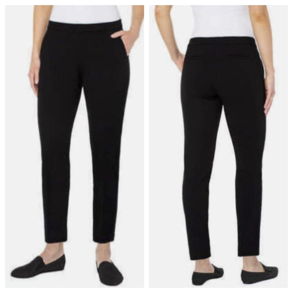 LVPL Women's Ladies Knit Trouser Black Blue Size 14/32